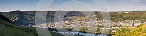 Moselle river valley as seen from Graach towards Bernkastel-Kues