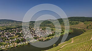 Moselle river valley as seen from the viewpoint Prinzenkopf