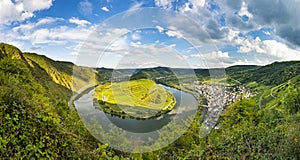 Moselle Valley Riverbend Panorama, Germany