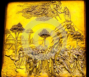 Moses Ghiberti Paradise Bronze Door Bapistry Duomo Cathedral Flo photo