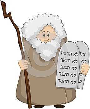 Moses Holding The Ten Commandments