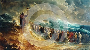 Moses Parting the Waters: Divine Intervention in Epic Painting