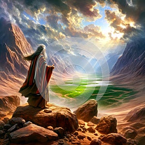 Moses Sees the Promised Land From Afar. photo
