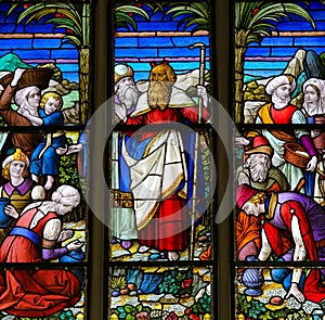 Moses - Stained Glass in Mechelen Cathedral