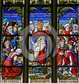 Moses - Stained Glass in Mechelen Cathedral