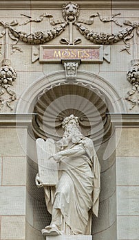 Moses statue at the side of the Natural History Museum Vienna