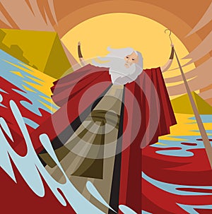 Moses turning water to blood
