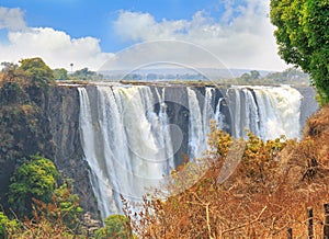 Mosi-oa-Tunya, Victoria Falls, one of the natural wonders of the world photo