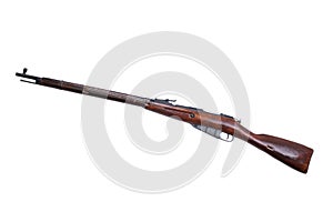 Mosin's rifle isolated on white