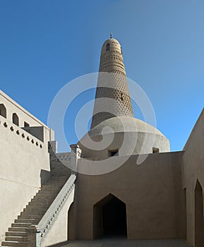 Mosk and minaret Sultan Emin. China photo