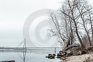Moskovsky Bridge on the Dnieper River