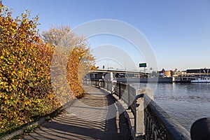 Moskow Moskva River embankment, Russia summer day