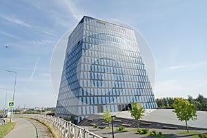 Moscow city Skolkovo futuristic building of Matrex office tower