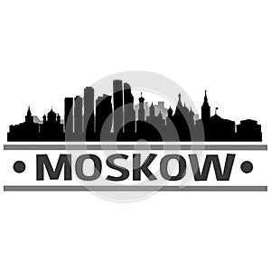 Moskow Skyline City Icon Vector Art Design