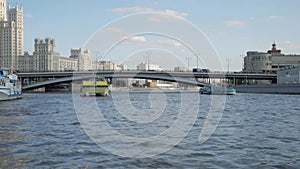 Moskva river, Bolshoi Ustinsky Bridge and Kotelnicheskaya embankment