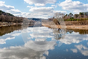 Moskva-river in the early spring