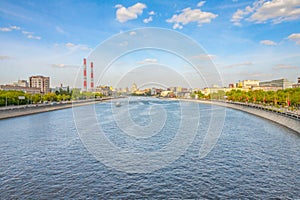 Moskva river view, Berezhkovskaya and Savvinskaya embankments photo