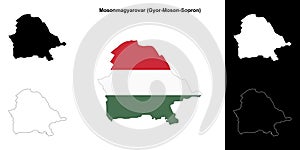 Mosonmagyarovar outline map