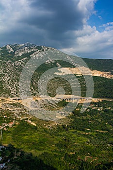 Mosor mountain near Split, Croatia