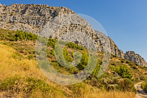 Mosor Mountains in Omis, Croatia, Adriatic Sea, Dalmatia