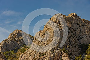 Mosor Mountains in Omis, Croatia, Adriatic Sea, Dalmatia