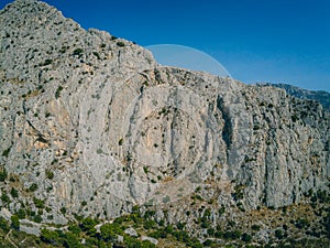 Mosor Mountains in Omis, Croatia, Adriatic Sea, Dalmatia