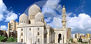 Mosque of Abu El Abbas Masjid, Alexandria, Egypt.