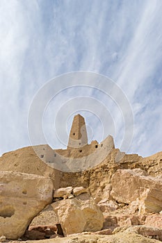 Mosque at Aghurmi the old Town of Siwa oasis in Egypt