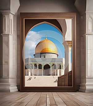 Mosque alaqsa Palestinian frame wall