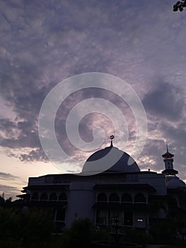 Mosque and beautiful sunset