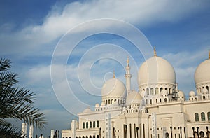 Mosque building against cloud