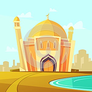 Mosque Building Illustration