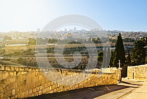 Mosque of Caliph Omar in Jerusalem .