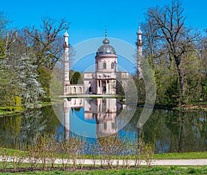 Mosque in Castle Gardens, Schloss Schwetzingen Palace, Schwetzingen, Baden-Wurttemberg, Germany, Europe