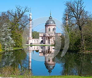 Mosque in Castle Gardens, Schloss Schwetzingen Palace, Schwetzingen, Baden-Wurttemberg, Germany, Europe