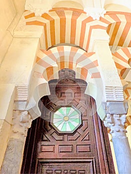 Detail view in Mezquita de Cordoba depicting various handicrafts photo