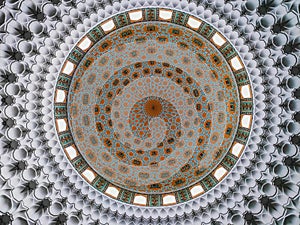 Mosque Ceiling in Al-Bukhary public mosque in Alor Setar, Malaysia