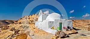 Mosque at Chenini, a a fortified Berber village in Southern Tunisia photo