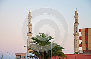 Mosque in the city center of Hurghada