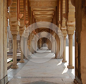 Mosque corridor in Morocco