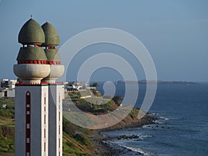 MOSQUE OF DIVINITY IN FRONT OF DAKAR BEACH photo
