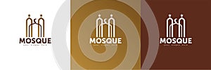 Mosque. dome of the mosque abstract symbol. vector design logotype.