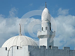 A mosque dome and turret