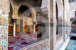 mosque in fes morocco, photo as background