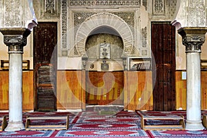 mosque in fes morocco, photo as background