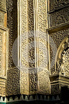 mosque in fes morocco, photo as background