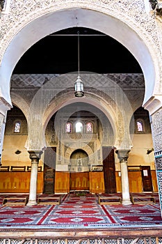 mosque in fes morocco, photo as background