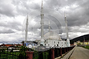 The mosque with four minarets photo