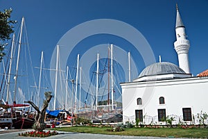 Mosque on the harbour of Bodrum
