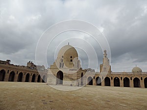 Mosque of Ibn Tulun in Cairo, Egypt - Muslim holy site - Africa religious trip - Ancient architecture photo